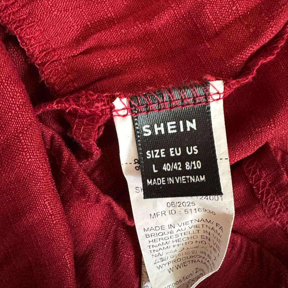 SHEIN Burgundy Blouse